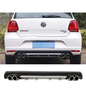Vw Polo Mk5 Gri Difüzör Çiftli Yuvarlak Egzoz Görünümlü D Tip Difizör 2009-2017