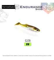 NANIWAOSAKASHI ENDURANDE SHAD 70MM C176 Brown Back Silver