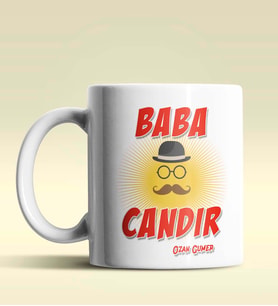 Kişiye Özel Baba Candır Tasarımlı Beyaz Kupa Bardak