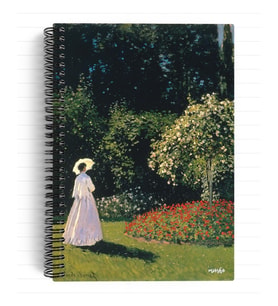 Lexroo Claude Monet/Woman in the Garden, 1867 Spiralli Defter 27 A5 Çizgili 100 Sayfa Okul