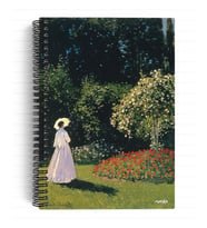 Lexroo Claude Monet/Woman in the Garden, 1867 Spiralli Defter 27 A5 Çizgili 100 Sayfa Okul