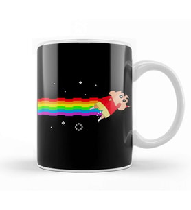 Crayon Shin Chan Nyan Cat Kupa Bardak Porselen