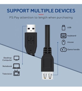 4531 Usb Dişi Erkek Uzatma Kablosu 3 Metre Usb Uzatıcı Ara Kablosu