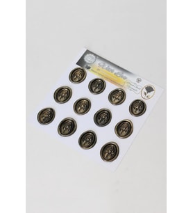 Mühürcüm Black Gold Rosebuds 12 Adet 3D Hazır Kendinden Yapışkanlı Sticker Mühür RM2106