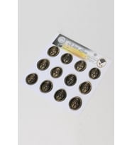 Mühürcüm Black Gold Rosebuds 12 Adet 3D Hazır Kendinden Yapışkanlı Sticker Mühür RM2106