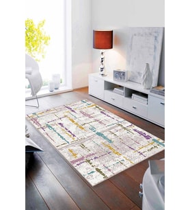 Çok Renkli Spor Kaymaz Taban Makinede Yıkanabilir Halı SY01 - 100 x 160 cm