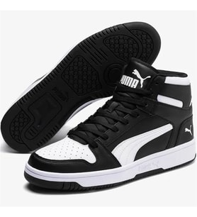Puma Rebound LayUp SL Siyah Beyaz Unisex Basketbol Ayakkabısı SİYAH BEYAZ
