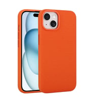 iPhone 15 Kılıf M-Safe Şarj Özellikli Kumaş Tasarımlı Miami Sert PC Kılıf