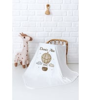 Pia Baby Premium %100 Pamuk Çift Kat Penye Bebek Battaniyesi 80x80 cm 5037-11 (Krem)