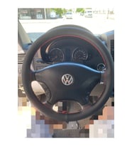 DİKİŞLİ DİREKSİYON KILIFI DAMARLI DERİ KIRMIZI DİKİŞLİ VOLKSWAGEN CRAFTER İÇİN HIZLI KARGO