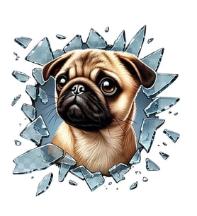 Fulcar French Bulldog Araç Stickerı (Çok Renkli)