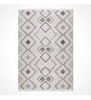 Gri Halı Etnik Modern Stil Kabartmalı Dokulu Salon Halısı Toz Vermez Akrilik Dekorasyon