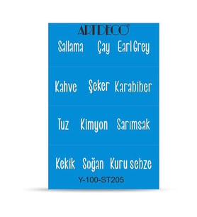 ARTDECO STENCİL A4 MUTFAK YAZILARI 205