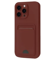 Newface Apple iPhone 16 Plus Kılıf Kelvin Kartvizitli Silikon - Bordo