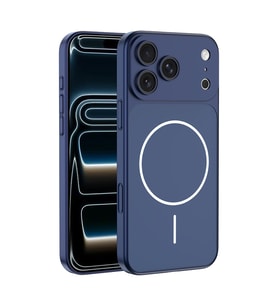 Lexroo iPhone 17 Pro Kılıf M-Safe Şarj Özellikli Kamera Korumalı Spark Kılıf - Mavi