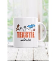 Tekstil Mühendisi isme özel Meslek kupa bardak