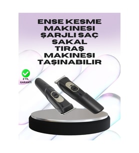 Kablosuz Şarjlı Motorlu Saç ve Sakal Kesme Makinesi + Tarak