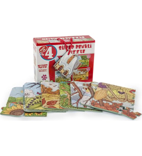 Diytoy Mevsimler 4'ü Bir Kutuda Süper Renkli Puzzle