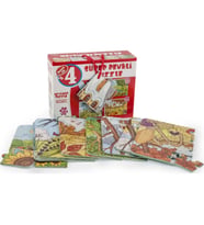 Diytoy Mevsimler 4'ü Bir Kutuda Süper Renkli Puzzle (Karışık)