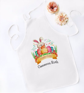 BK Gift Kişiye Özel Paskalya Bayramı Beyaz Mutfak Önlüğü-10