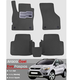 FORD KUGA 1 (2008-2012) Uyumlu EVA Paspas Tam Set–Araca Özel,Su Geçirmez,Kolay Montaj