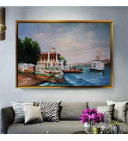 Altın Çerçeveli dekoratif tablo l655 (Gold)