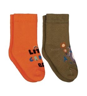 Civil Baby Little Camper Havlu 6-18 Ay 2'li Bebek Erk Çorap Set - Standart 12 Ay