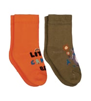 Civil Baby Little Camper Havlu 6-18 Ay 2'li Bebek Erk Çorap Set - Standart 12 Ay
