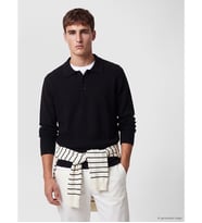 LCW Vision Siyah Polo Yaka Erkek Triko Kazak