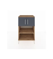 Hyperion Komodin 2 Raflı 2 Kapaklı 60x44x96 Çam-Antrasit