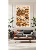 COFFE KAFE KAHVE Ev Duvar Salon Ofis Hediyelik Dekarasyon Kanvas Tablo
