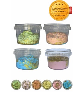 Simli Slime 4 Lü Slime Ele Yapışmayan Slime Slaym Pofuduk Slime