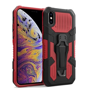 Apple Iphone X / XS Zırh Tank Kılıf Yüksek Koruma (Kırmızı)