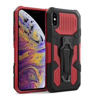 Apple Iphone X / XS Zırh Tank Kılıf Yüksek Koruma (Kırmızı)