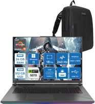 Asus Rog Strix G18 G814PP Amd Ryzen 9 8940HX Aı 24GB 512GB SSD 8GB/RTX5070 Gddr7 115W 18"2.5k (2560 x 1600, Wqxga) 240Hz 3ms  Windows 11 Home Taşınabilir Bilgisayar WS9046H01+ZETTAÇANTA