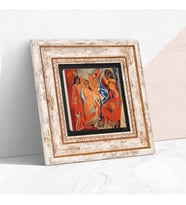Picasso Avignonlu Kızlar Taş Duvar Tablosu - Çerçeveli Taş Tablo - Dekoratif Duvar Sanatı - Modern Ev ve Ofis Duvar Dekoru T1-302