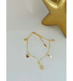 Kalp Charm Çelik Bileklik