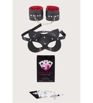 Amora Secret Sexy Görselli Oyun Kartı Sutra Kelepçe Maske Set