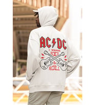Rock Metal Müzik Grubu Baskılı Unisex Oversize AC DC Hoodie