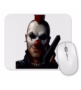 Gun and Clown Mouse Pad