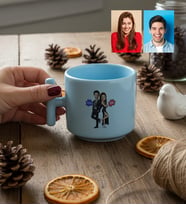Kişiye Özel Karikatürlü Cool Sevgililer T Pastel Kupa Sevgililer Günü Hediyesi