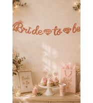 Kaligrafi Banner "Bride To Be" - Roze
