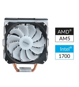 DARK FREEZER X129 DKCCX129 RGB Hava Soğutmalı AM5-1700p Dual Fan İşlemci Fanı