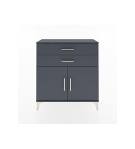 Arges Şifonyer Tek Raflı 2 Çekmeceli 2 Kapaklı 88x30x96 Antrasit-Antrasit