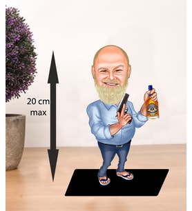 KİŞİYE ÖZEL KARİKATÜR viskici adam BİBLOSU