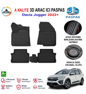 Dacia Jogger 3D Paspas Havuzlu Pro 2022 Sonrası