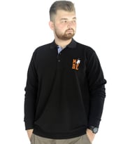 Mode XL Erkek Uzun Kol Polo Mode Waffle 22447 Siyah