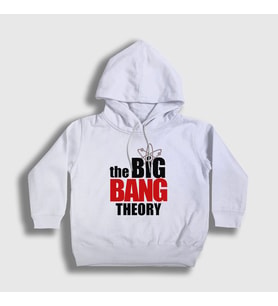 Presmono Unisex Çocuk Beyaz Logo The Big Bang Theory Kapüşonlu Sweatshirt 181422tt