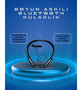 Polygold PG-100 Type-C Şarjlı Bluetooth Kulaklık – Boyun Askılı Uzun Pil Ömürlü Mikrofonlu