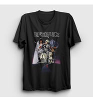 Presmono Unisex Siyah Poster Tim Burton Film Beetlejuice T-Shirt 455493tt